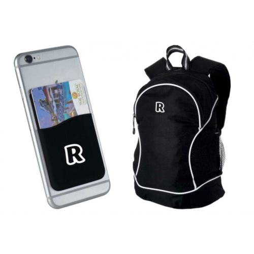 Backpack and phone card holder
